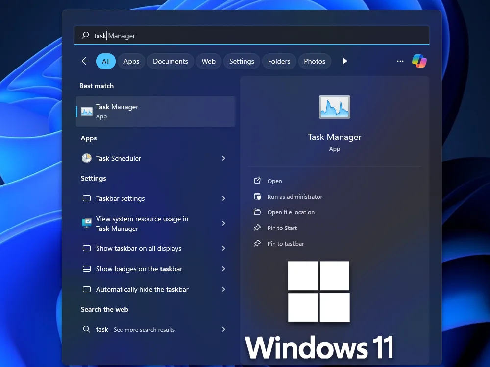 ابزار TASKMANAGER در ویندوز 11